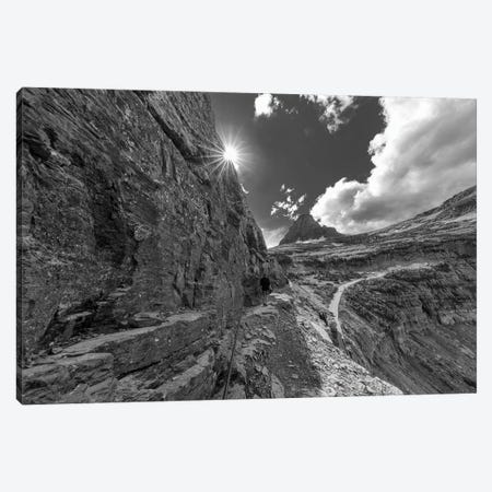 The Narrow section of the Highline Trail above Going to the Sun Road in Glacier NP, Montana Canvas Print #UCK88} by Chuck Haney Canvas Artwork