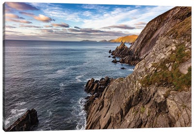 View of the Blasket Islands from Dunmore Head on the Dingle Peninsula, Ireland Canvas Art Print - Chuck Haney