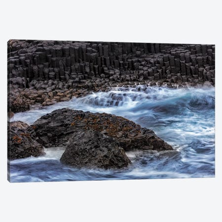 Waves crash into basalt at the Giant's Causeway in County Antrim, Northern Ireland Canvas Print #UCK96} by Chuck Haney Canvas Art