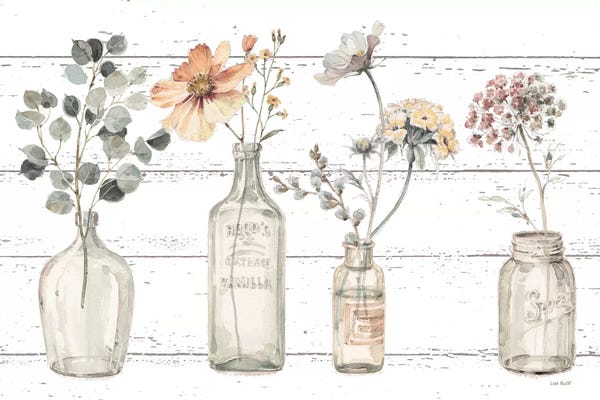 Modern Farmhouse Living Room: A Country Weekend VIII v2 Fall Flower by Lisa Audit