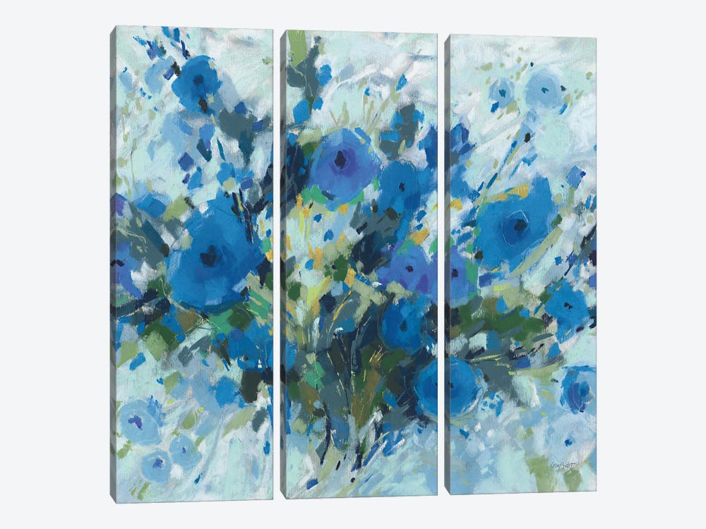 Blueming I Square by Lisa Audit 3-piece Canvas Print
