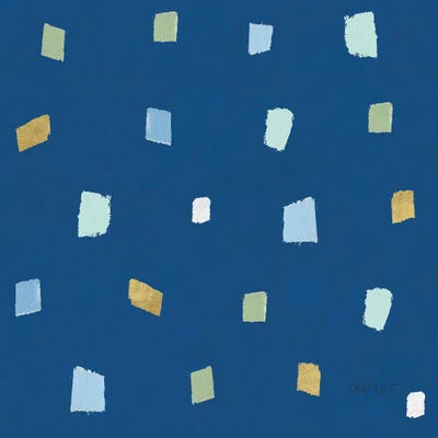 Blueming XXI on Blue by Lisa Audit framed canvas print