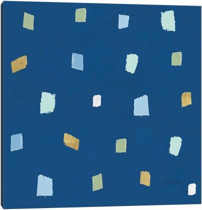 Blueming XXI on Blue Canvas Art Print - Blue Abstract Art