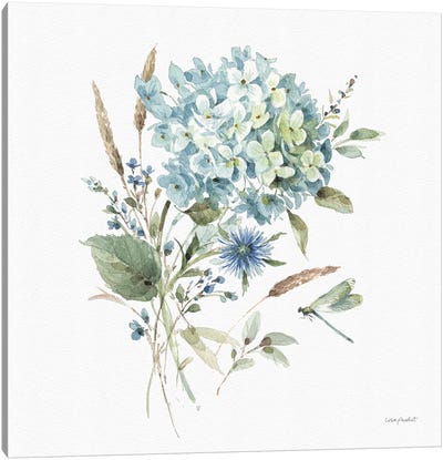 Bohemian Blue IIIA Canvas Art Print - Hydrangea Art