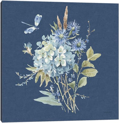Bohemian Blue IVB Canvas Art Print - Hydrangea Art