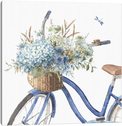 Bohemian Blue VIIIB Canvas Art Print - Bicycle Art