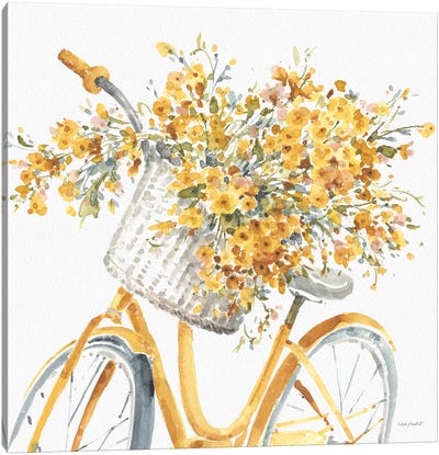 Happy Yellow VIIB Canvas Art Print - Bicycle Art