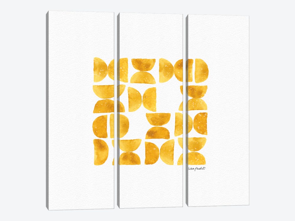 Happy Yellow XA by Lisa Audit 3-piece Canvas Art Print