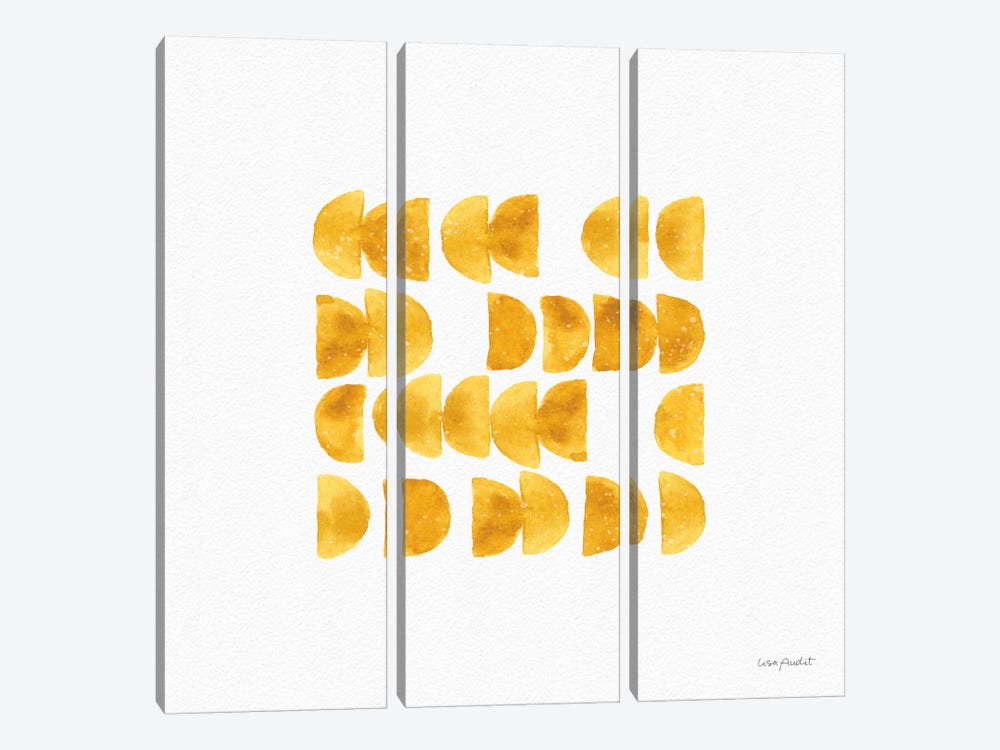 Happy Yellow XIIA by Lisa Audit 3-piece Canvas Print