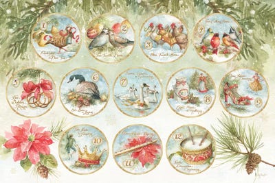 12 Days Of Christmas by Lisa Audit canvas print