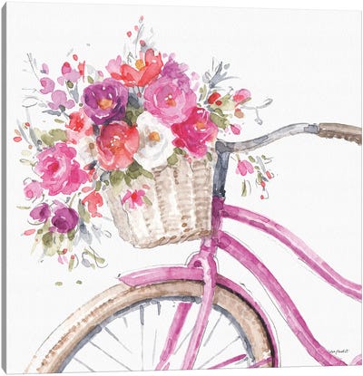 Obviously Pink XIVA Canvas Art Print - Bicycle Art