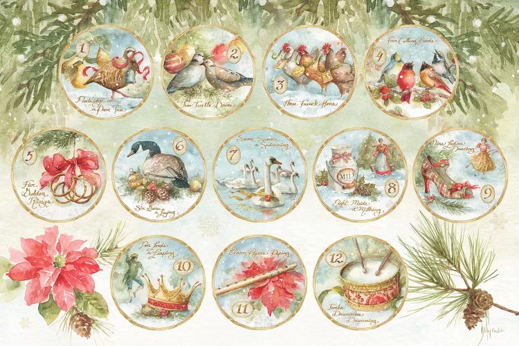 12 Days Of Christmas by Lisa Audit wall art