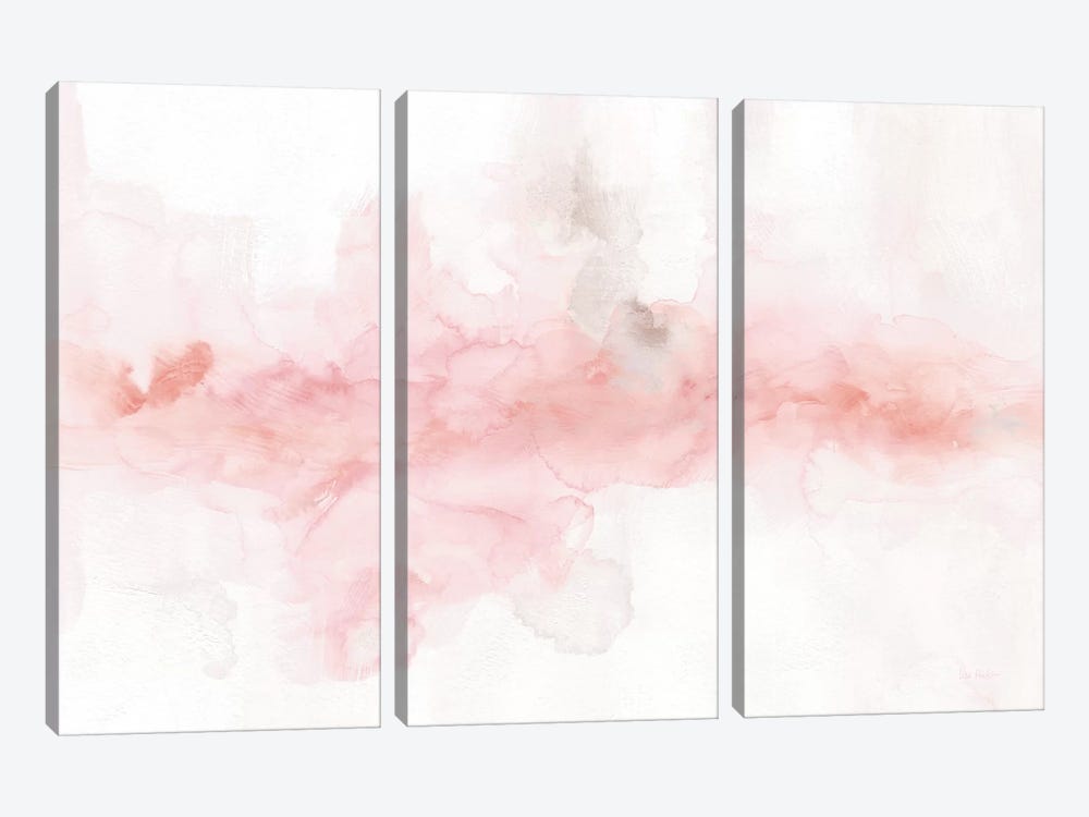 Rainbow Seeds Abstract Blush Gray Crop by Lisa Audit 3-piece Canvas Wall Art