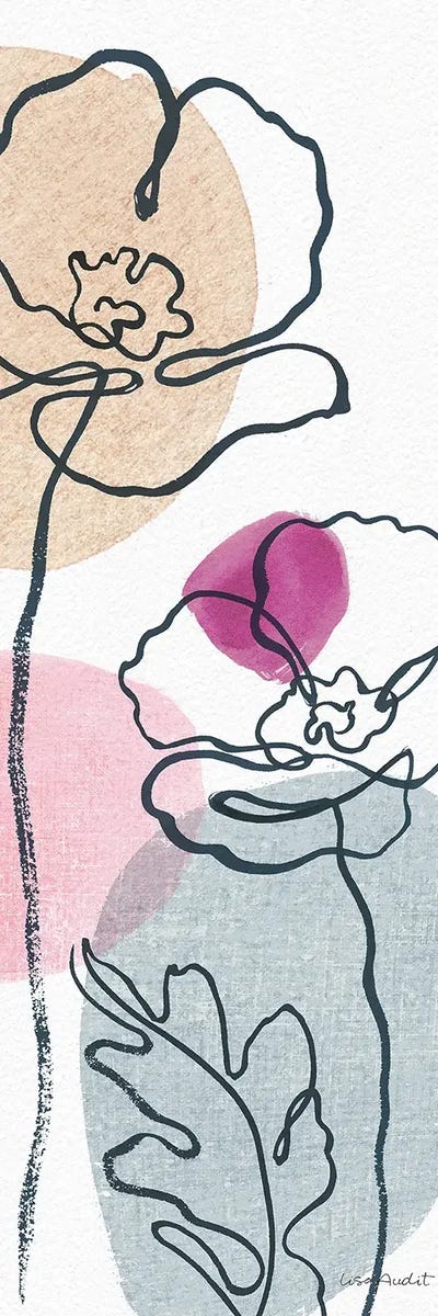 Think Pink IVA by Lisa Audit framed canvas print