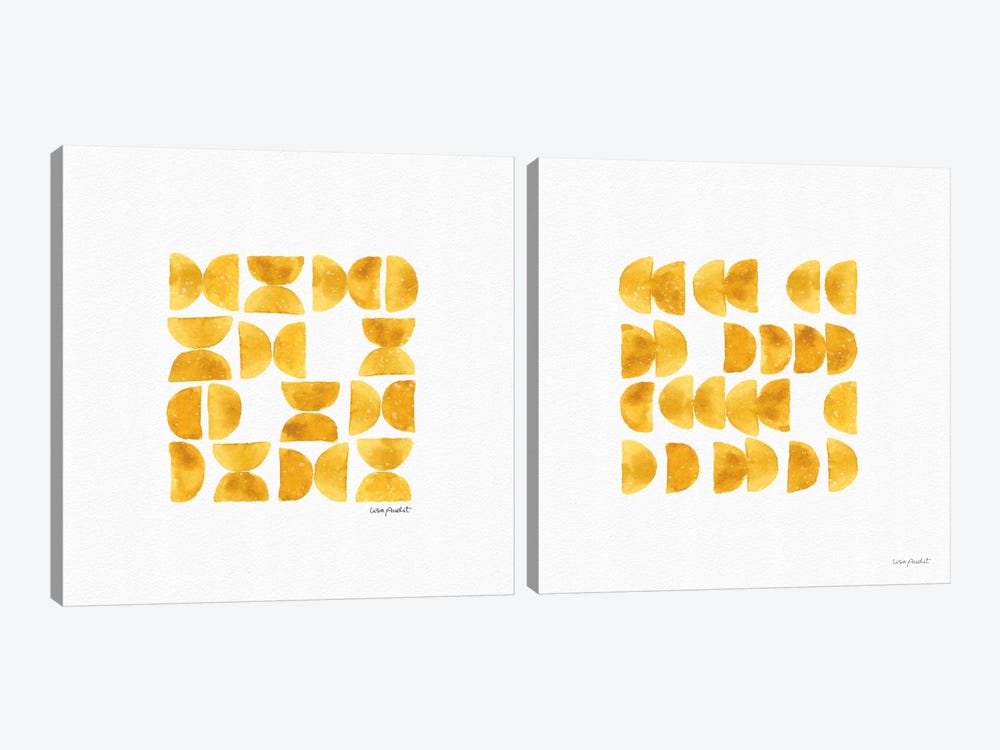 Happy Yellow Diptych by Lisa Audit 2-piece Canvas Print