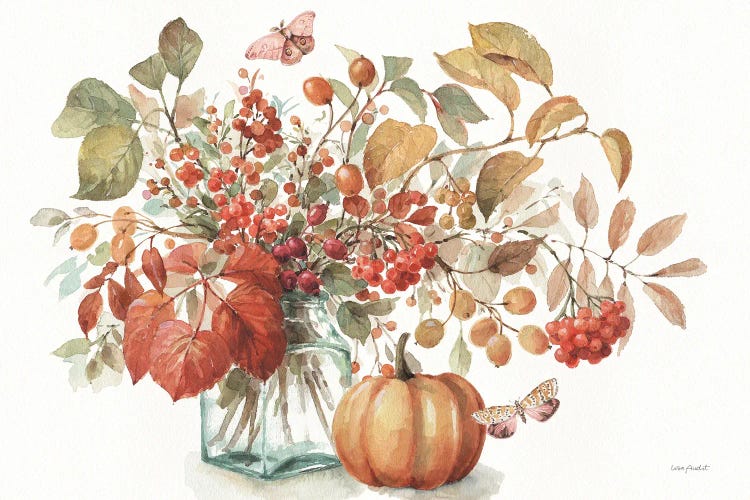 Autumn In Nature I On White by Lisa Audit wall art