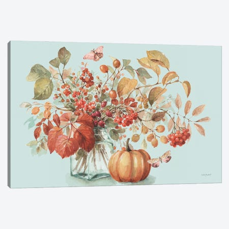 Autumn In Nature I On Aqua Canvas Print #UDI303} by Lisa Audit Canvas Artwork