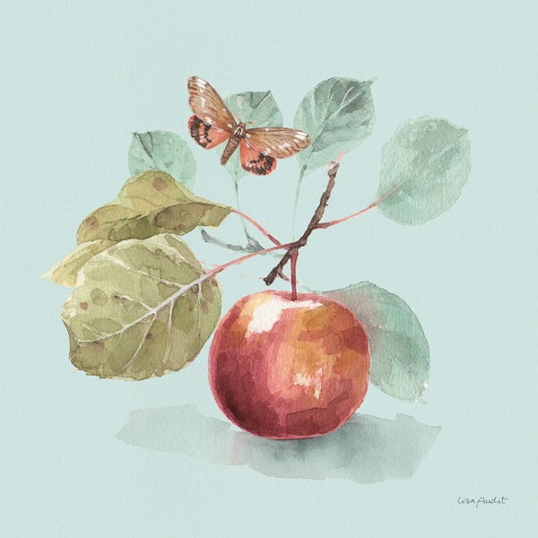 Apples: Autumn In Nature II On Aqua by Lisa Audit