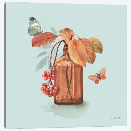 Autumn In Nature III On Aqua Canvas Print #UDI307} by Lisa Audit Canvas Art Print