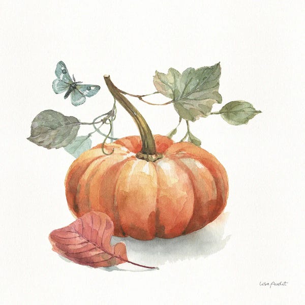 Roaring Brook Art: Autumn In Nature IV On White by Lisa Audit