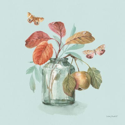 Autumn In Nature V On Aqua by Lisa Audit canvas print