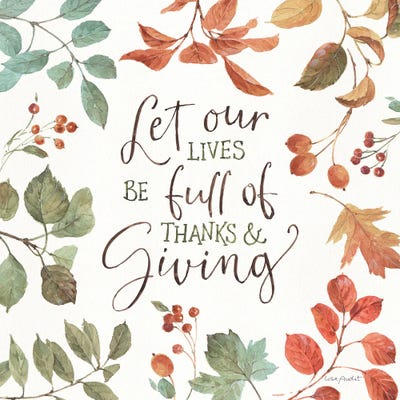 Autumn In Nature IX On White by Lisa Audit canvas print