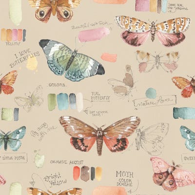 Autumn In Nature XII On Beige by Lisa Audit framed canvas print