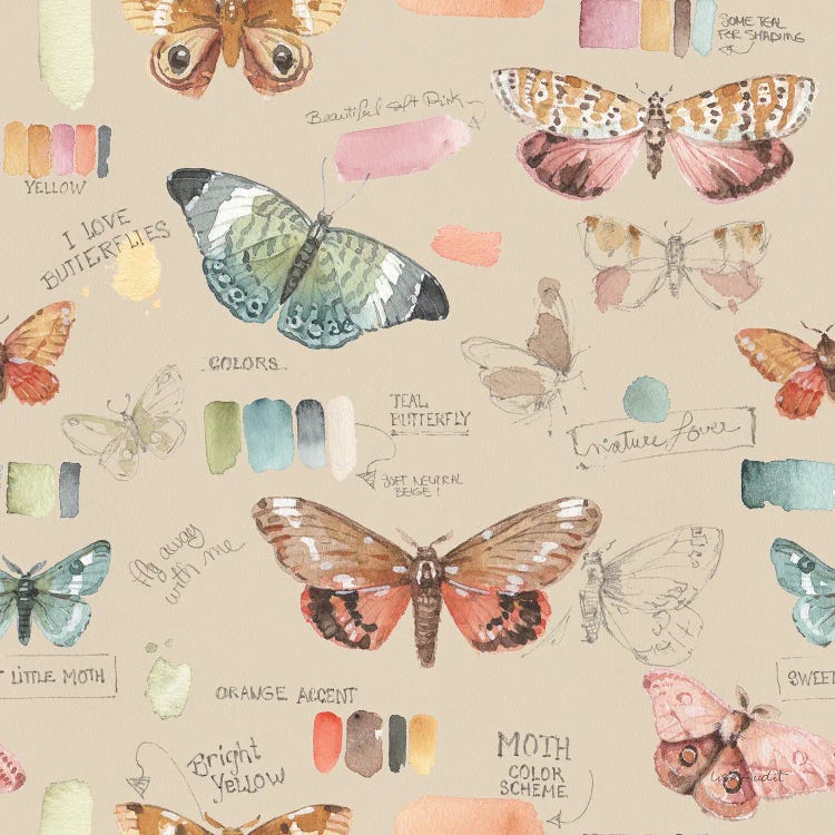 Autumn In Nature XII On Beige by Lisa Audit wall art