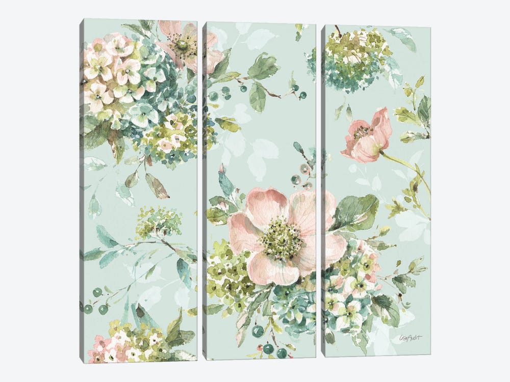 Mint Crush XIII On Mint by Lisa Audit 3-piece Canvas Print