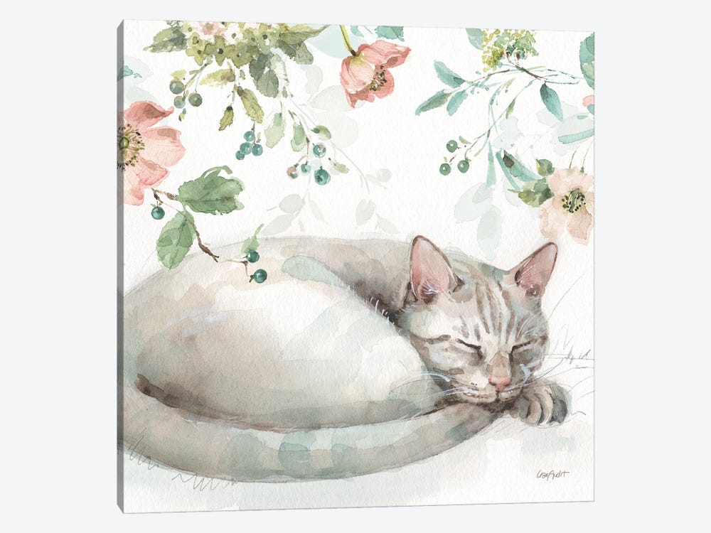 Mint Crush XV On White Square by Lisa Audit 1-piece Canvas Art Print