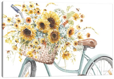 Sunflowers Forever II Canvas Art Print - Bicycle Art