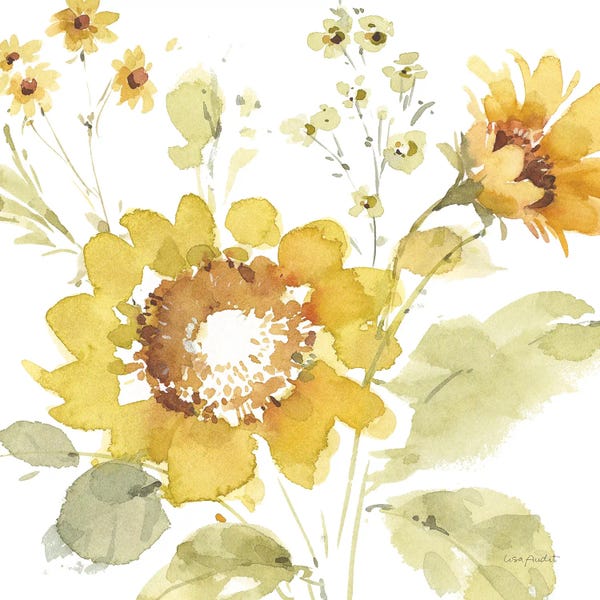Roaring Brook Art: Sunflowers Forever IV by Lisa Audit