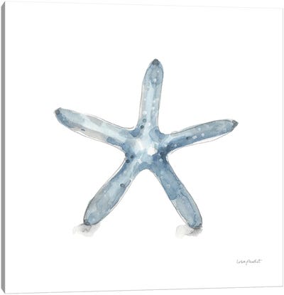 Blue Escape Coastal VIII Canvas Art Print - Starfish Art
