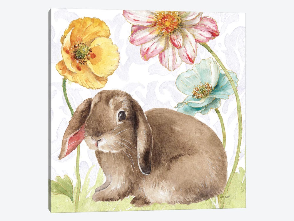 Spring Softies Bunnies III Purple by Lisa Audit 1-piece Canvas Art Print