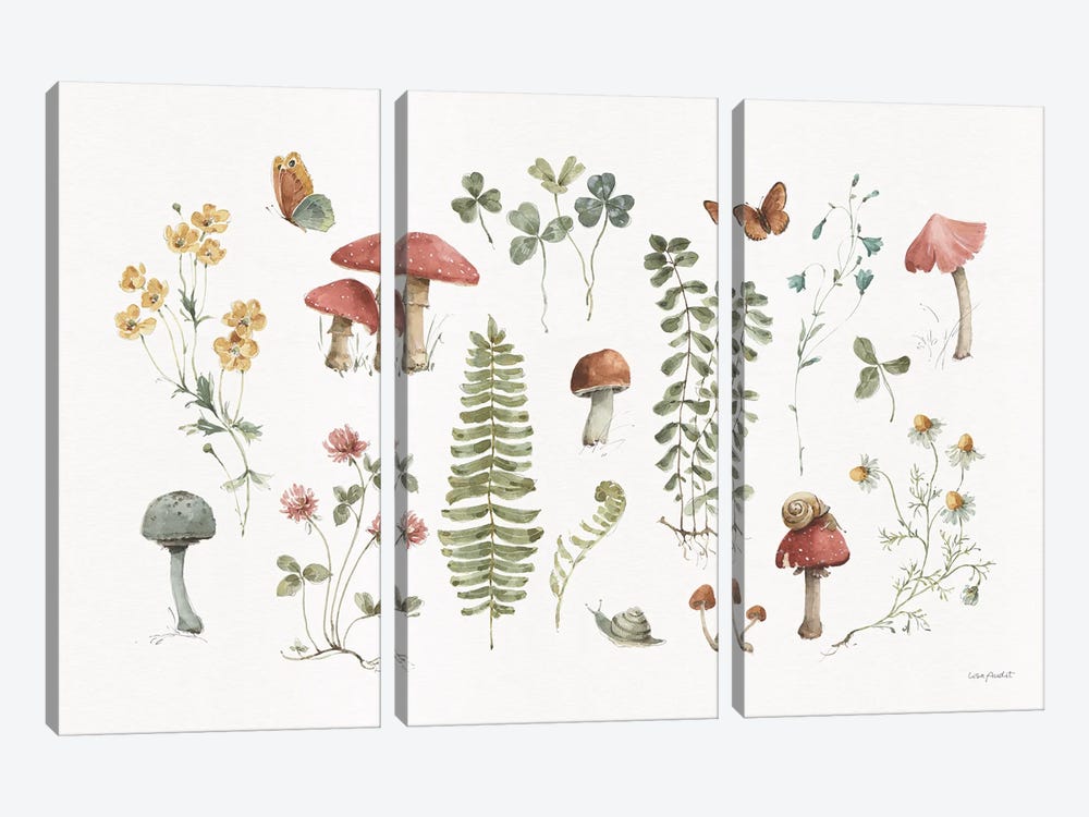 Forest Treasures I by Lisa Audit 3-piece Canvas Art Print