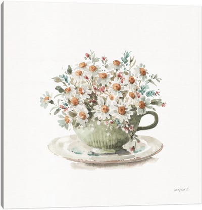 Garden Tea I Canvas Art Print - Daisy Art