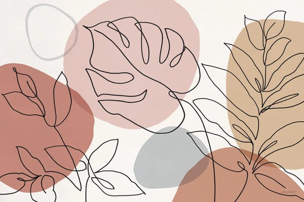 Abstract Bathroom: Just Leaves I by Lisa Audit