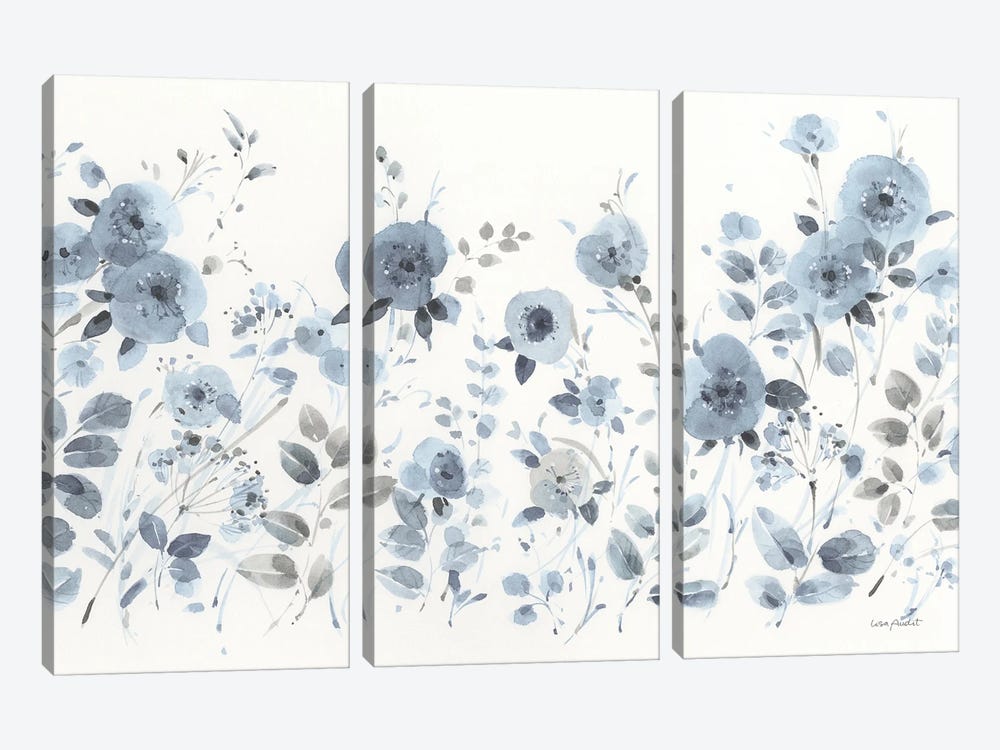 Dancing Flowers II by Lisa Audit 3-piece Canvas Print