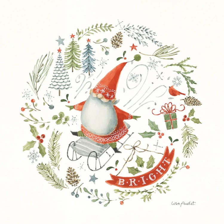 Jolly Gnomes III by Lisa Audit wall art