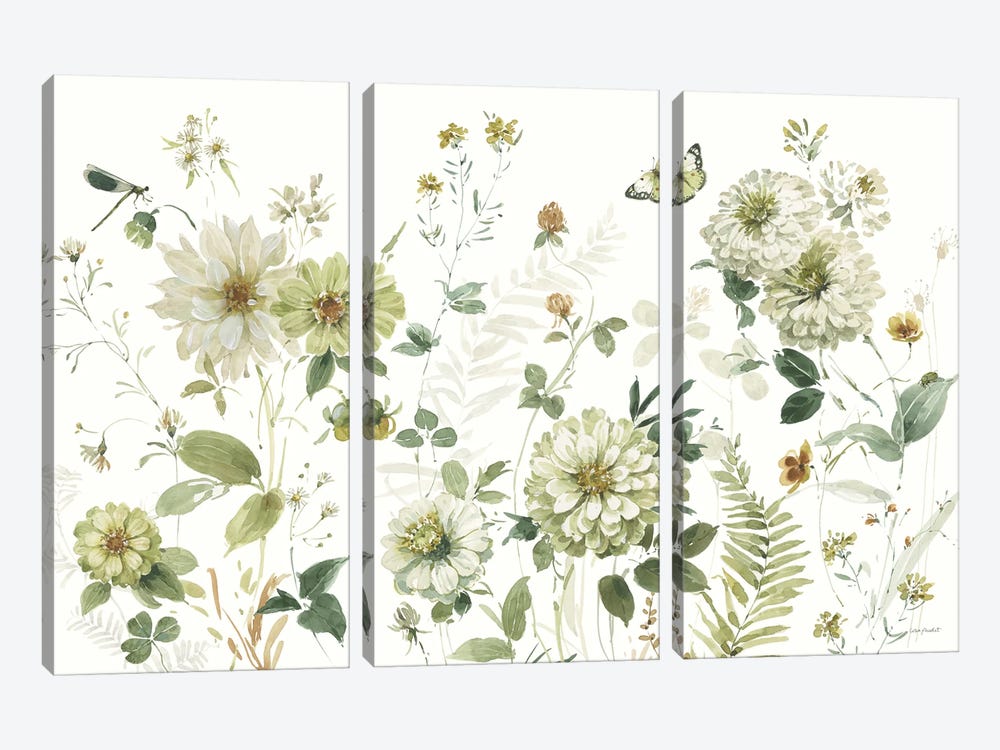 Green Fields I by Lisa Audit 3-piece Art Print