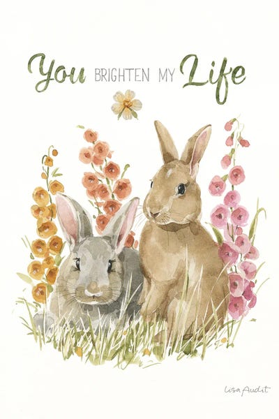 Hop on Spring IX by Lisa Audit framed canvas print