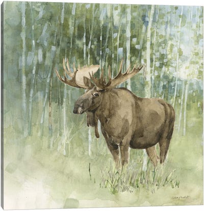 Nature's Call V Canvas Art Print - Moose Art