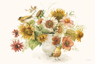 Sunflower Whispers I by Lisa Audit framed canvas print