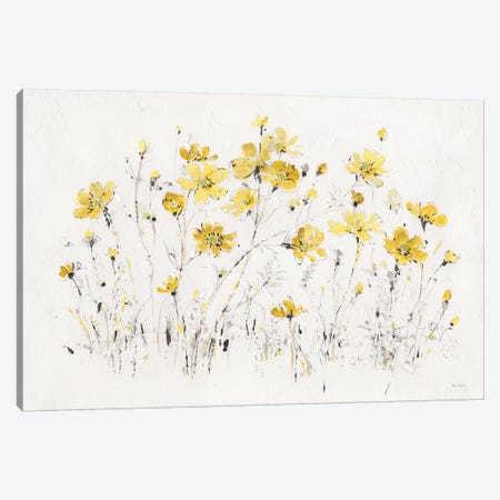 Wildflowers I Bright Yellow Canvas Print #UDI67} by Lisa Audit Canvas Wall Art