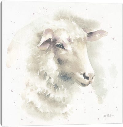 Farm Friends IV Canvas Art Print - Sheep Art