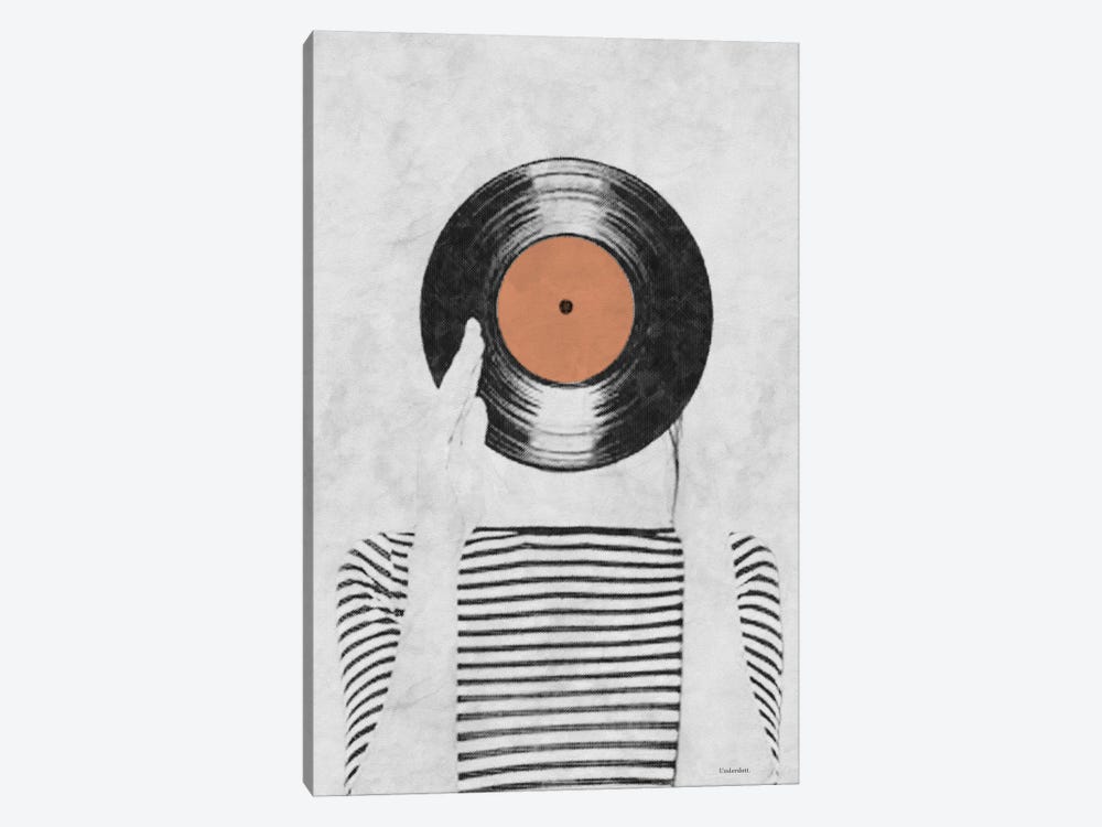 Vinyl Record Head by Underdott Art 1-piece Art Print