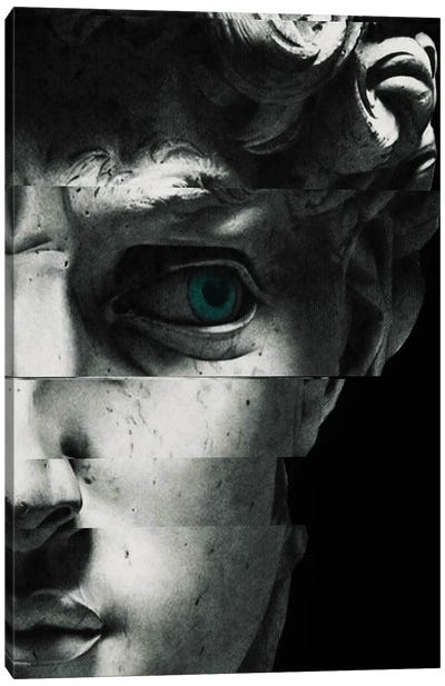 David's Eye Canvas Art Print - Sculpture & Statue Art