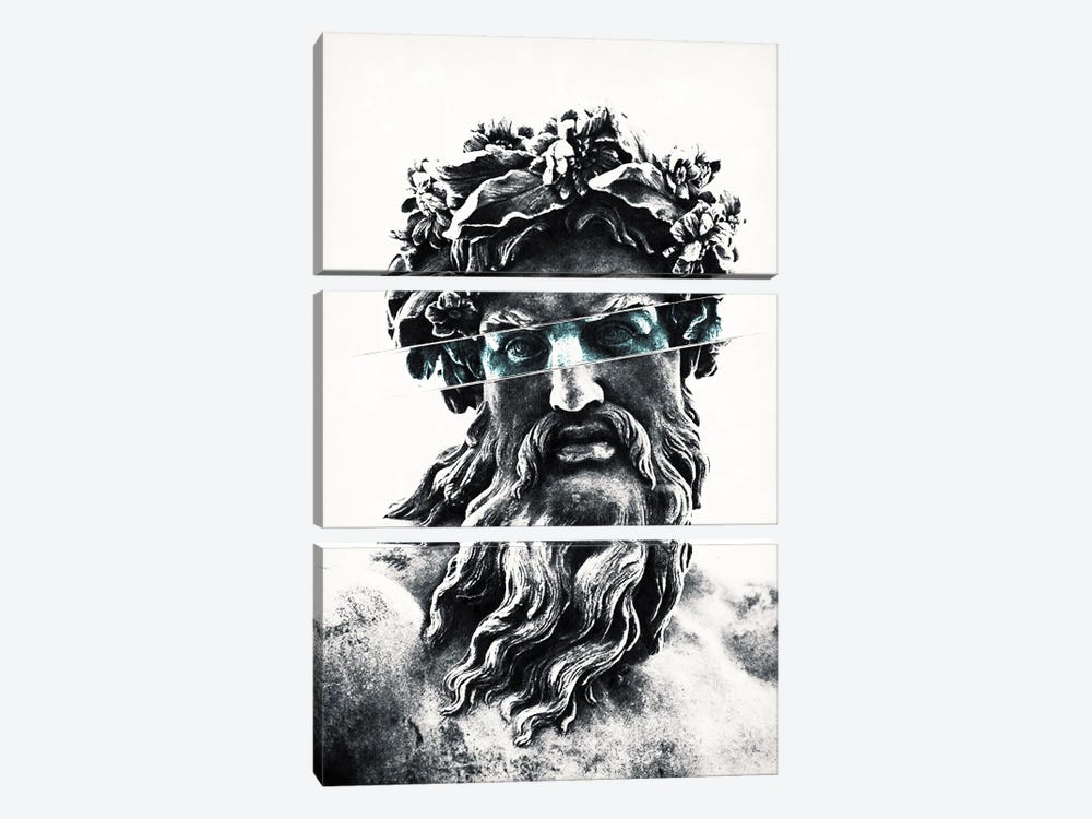 Zeus The King Of Gods by Underdott Art 3-piece Canvas Art Print