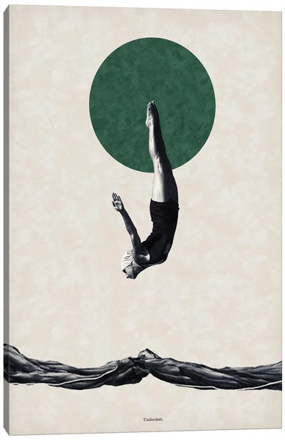 Dive Canvas Art Print - Green with Envy