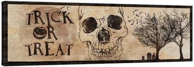 Trick or Treat With A Skull Canvas Art Print - 5x5 Halloween Collections